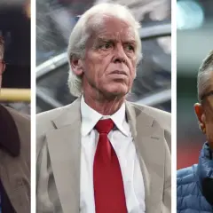 Trzej wybitni trenerzy reprezentacji Polski w piłce nożnej: Antoni Piechniczek, Kazimierz Górski i Jerzy Brzęczek.