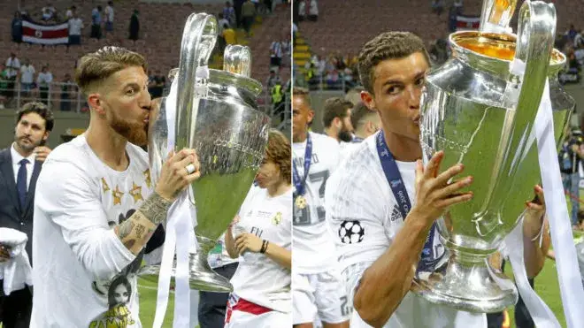 Real Madryt świętuje Ligę Mistrz&oacute;w Cristiano Ronaldo Ramos