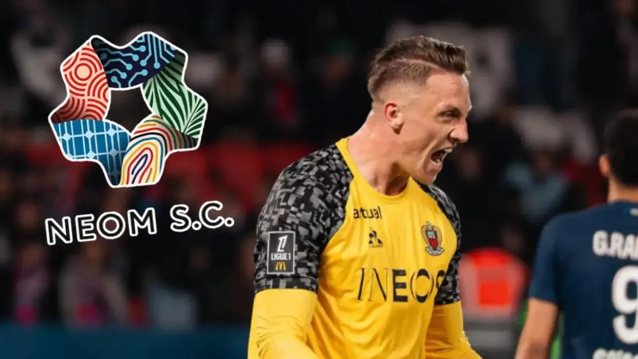 Marcin Bułka w akcji, bramkarz OGC Nice. Jego zarobki w klubie NEOM S.C. budzą zainteresowanie.